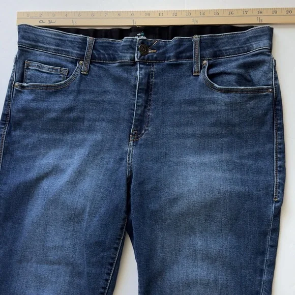 Lularoe Magic Waist Skinny Fit Bootcut Jeans 38 Stretch Comfy Mom Medium Wash - Picture 7 of 14